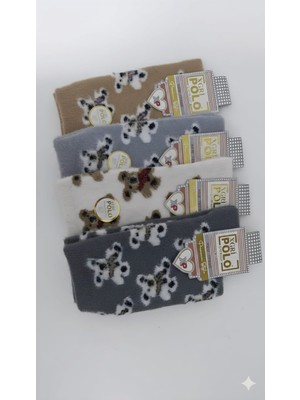 Xgri Polo; Yumoş Peluş Yıkamalı Kokulu Kışlık Soket Çorap; Asorti  4'lü Setler; (36-40)