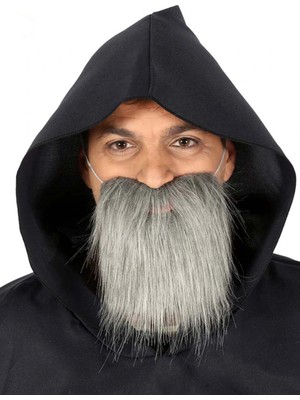 Evolvera Kırçıllı Korsan Sakalı Gri Renk Takma Sakal