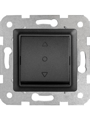 Linnera Life Gece Siyahı Tek Düğmeli Jaluzi Mekanizma ve Kapak