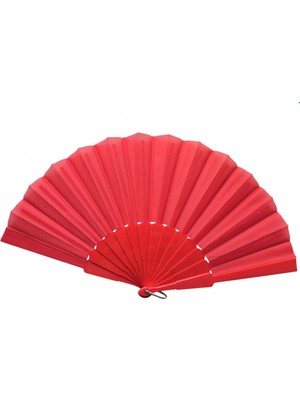 Evolvera Plastik Kumaş Yelpaze 12'li Kırmızı