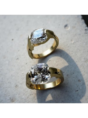 Luckyb Store Taşlı Gold Xuping Halka Küpe