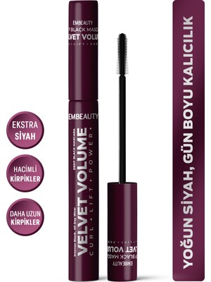 Velvet Ultra Siyah Dolgunlaştırıcı Maskara – Hacim ve Uzunluk Etkili