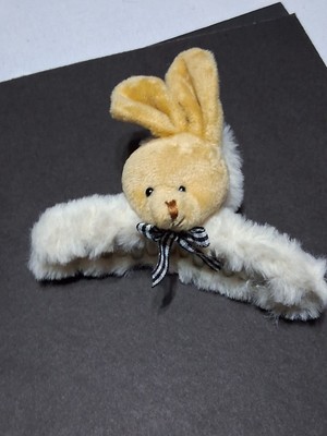 Twinroots Büyük Boy Tavşanlı Tüylü Zarif Kışlık Mandal Peluş Toka