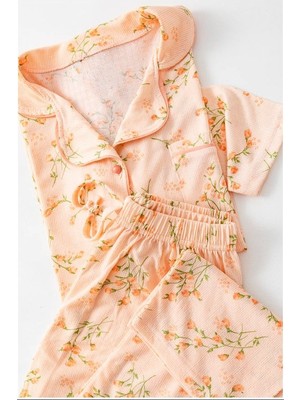 Morvarid Uzun Kol Gömlek Yaka Kadın Pinterest Pijama Takımı - Mevsimlik Kadın Pijama- Geniş Beden Aralığı