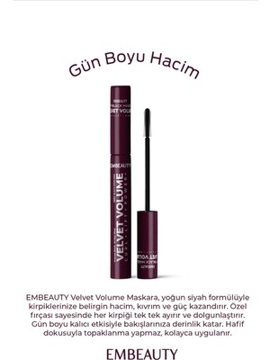 Velvet Gün Boyu Kalıcı Velvet Siyah Rımel