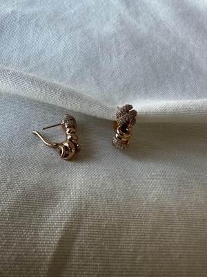 Luckyb Store Rose Taşlı Burgu Çelik Küpe