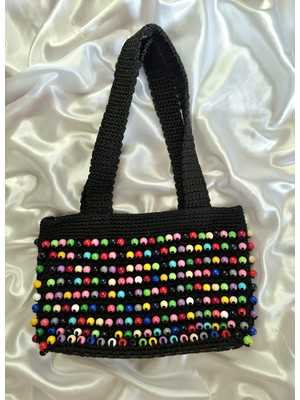 eklektis Boncuklu Örgü Kol Çantası