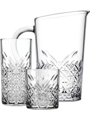 25 Parça Geniş Aile Seti 12 Su Bardağı 12 Meşrubat Bardağı Sürahi Takımı 5280052790