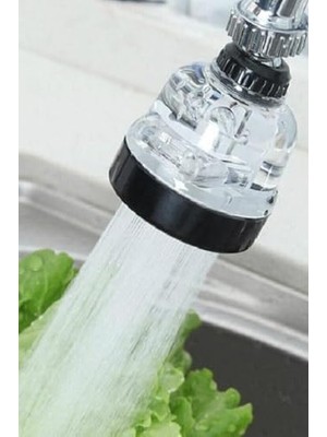 Su Tasasrruflu 3 Fonksiyonlu Mutfak Musluk Başlığı 360 Derece Oynar Başlıklı Şeffaf Görünümlü