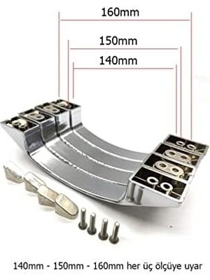 Cam Duşakabin Ay Kulp 140MM 150MM Veya 160 mm 2 Kapaklık Ayk-02