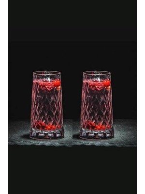 Leafy 2'li Bardak Long Drınk Kokteyl Meşrubat Bardağı 345CC EGETREND420855I2