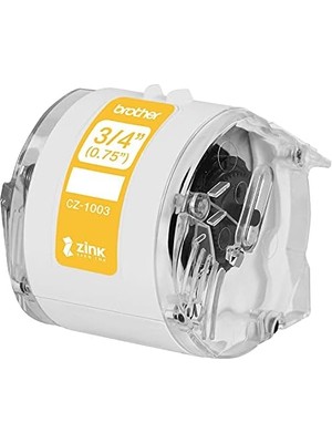 Orijinal CZ-1003 Sürekli Uzunluk ¾" (1,9 Cm) 19 mm Genişlik x 5 M (5 M) Sıfır Mürekkep Teknolojisine Sahip Uzun Etiket Rulosu, CZ1003
