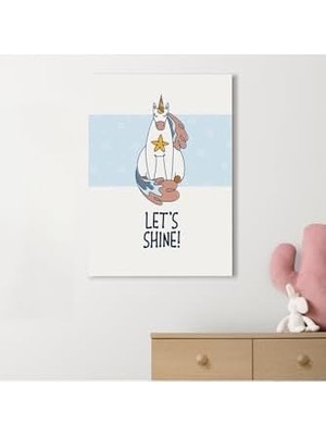 Let's | Tasarımlı Bebek Odasına Özel Kanvas Tablo 30X40 cm
