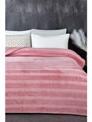 Yumuşak Çift Kişilik Battaniye 180X230 cm Pudra