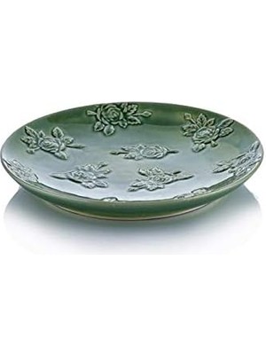 Porio Yeşil Büyük Yuvarlak Tabak