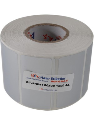 Demirbaş Etiketi 60MM x 30MM Ruloda 1200 Adet