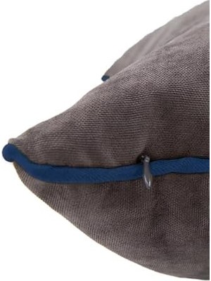 Renk Seçenekli Lacivert Biyeli Gri Kırlent Kılıfı Dekoratif Düz Sade Panoroma Panbiy Gri Lacivert 30X50