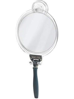 Power Tıraş Aynası, Kırılmaz Makyaj Aynası, Plastik, Güçlü Vantuzlu, Şeffaf