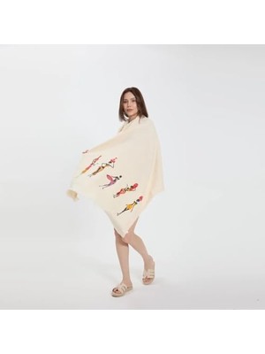 El Yapımı Pamuklu Afrika Kadını Desenli – Yaz ve Tatil Stili Için Organik Çift Katmanlı Plaj