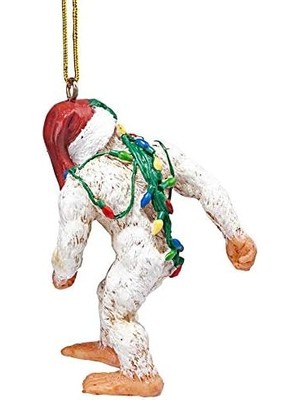 Koca Ayak Abominable Kardan Adam Yeti Tatil Süsü, Beyaz