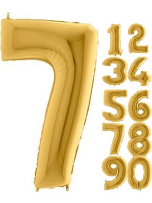 5dm 7 Rakam Balon Folyo Altın Sarısı 16 Inç