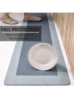 Banyo Paspası Halısı, Süper Emici Zemin Paspası Hızlı Kuruyan Ince Banyo Paspasları Halılar Kauçuk Kaymaz Alt Duş Halıları Duş Lavabo Küvet Için 40 cm x 120 Cm, Koyu Gri