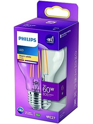 LED 60W A60 E27 Non-Dim 2700K Sarı Işık LED Filament Ampul
