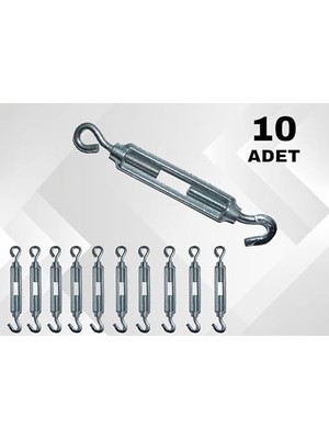 Çelik Kanca M6 Yük Halat Gerdirme Galvanizli (10 Adet)