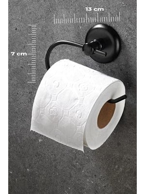 Yapışkanlı Tuvalet Kağıtlığı Wc Kağıtlık Tuvalet Kağıdı Askısı Siyah