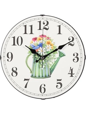 25 cm Dekoratif Plastik Cam Bombeli Mutfak Duvar Saati