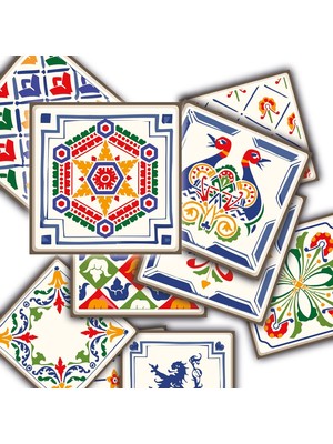 Kendinden Yapışkanlı Oyun Desenli Pvc, Yapışkanlı Kaplama, Çıkartması, Zemin Duvar Karosu 10X10 cm (20 Adet/0,20 M2)