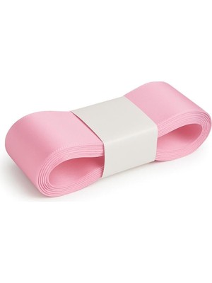 4 cm Genişliğinde Kurdela Her Amaca Uygun Kaliteli Kumaştan Kurdela Fiyonk Süsleme Için Kurdela 10 Metre Uzunluk 4 cm Genişlik (Açık Pembe)