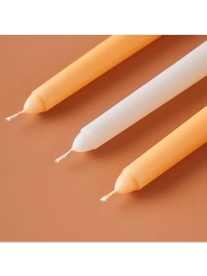 Hill Şamdan Mum 3'lü Hardal (25X2 Cm)