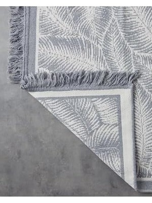 Leaves Dokuma Kilim Gri
