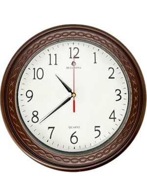 BL-1059 Serisi Klasik Kadran Sessiz Akar 30 cm Duvar Saati Kırmızı