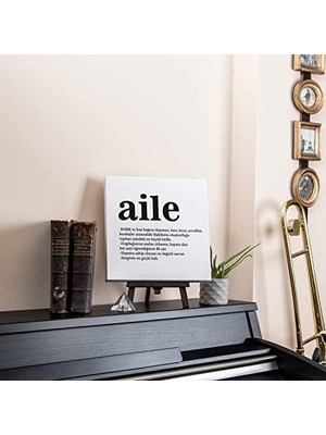 Aile Kelime Anlamlı Kanvas Tablo