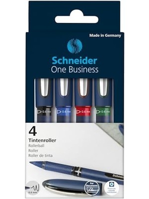 One Konik Uçlu Roller Kalem, 0,6 Mm, 4 Adet