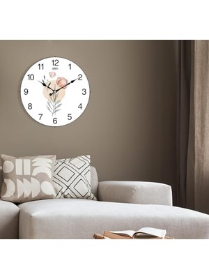 36 cm Gerçek Cam Sessiz Mekanizma Duvar Saati