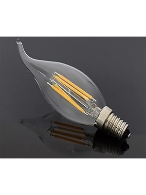 4W/3000K Kıvrık Buji LED Flament Ampul (G.ışığı) Cata