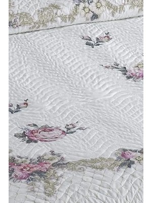 Favora Örtüm Katie Çift Kişilik Kapitone Yatak Örtüsü Takımı - Pembe