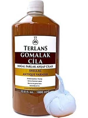 Doğal Ahşap Cilası Gomalak 1000 ml Shellac + Sürme Topu