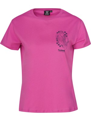 Hummel Rodas Kadın Pembe Yuvarlak Yaka Tişört