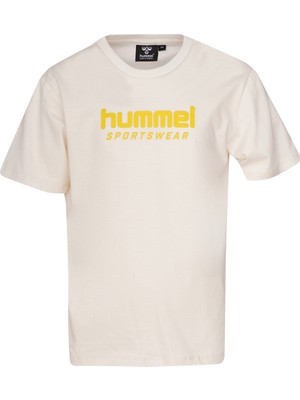 Hummel Adellan Erkek Çocuk Ekru Yuvarlak Yaka Tişört