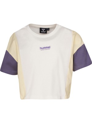 Hummel Barbara Kız Çocuk Ekru Yuvarlak Yaka Tişört