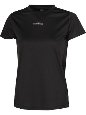 Hummel Renglon Kadın Siyah Yuvarlak Yaka Tişört
