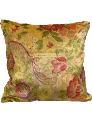 Zehra Abla Halı Yeni Kadife Dokuma Dekoratif Kilim Kırlent Yastık Kılıfı 6814