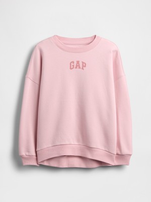 Gap Kız Çocuk Açık Pembe Vintagesoft Oversized Logo Sweatshirt