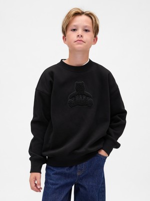 Gap Erkek Çocuk Siyah Brannan Bear Logo Sweatshirt