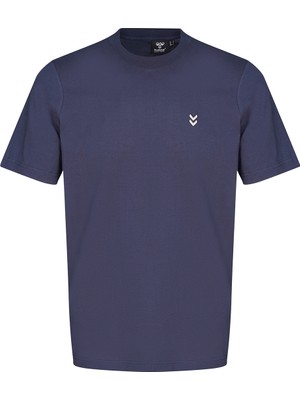 Hummel T-Pulse Co Regular Erkek Lacivert Yuvarlak Yaka Tişört