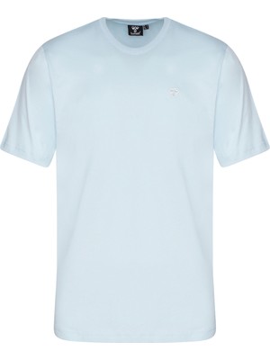 Hummel T-Ic Ico Regular Erkek Mavi Yuvarlak Yaka Tişört